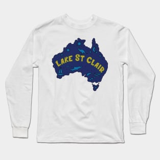 AUSSIE MAP LAKE SAINT CLAIR Long Sleeve T-Shirt